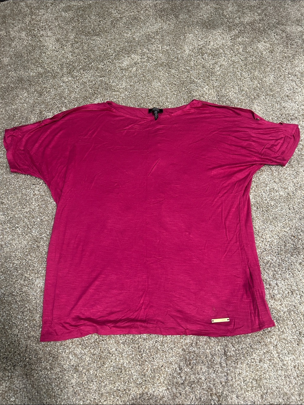 Jones New York Fuchsia Knit Tee